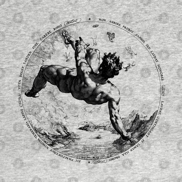 Phaeton - Hendrick Goltzius, Icarus, Greek Mythology, Aesthetic, Goth by SpaceDogLaika